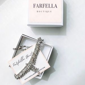 Bridal Art Deco Crystal Rhinestone Necklace